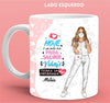 Caneca Brilhante Personalizável com a sua aparência Profissões - Enfermeira